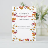 Thanksgiving binnenuitnodiging bedankkaart (Staand voorkant)