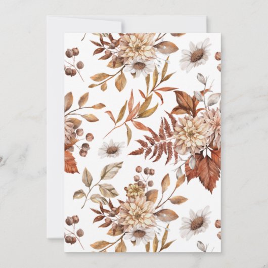 Thanksgiving binnenuitnodiging | Bedankt geven Aankondiging (Achterkant)