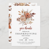 Thanksgiving binnenuitnodiging | Bedankt geven Aankondiging (Voorkant / Achterkant)