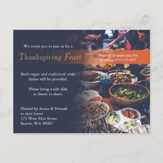 Thanksgiving binnenuitnodiging briefkaart