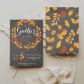 Thanksgiving binnenuitnodiging - Chalkboard Kaart