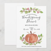 Thanksgiving binnenuitnodiging - Chic en Robuust Aankondiging (Voorkant / Achterkant)