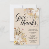 Thanksgiving binnenuitnodiging - diner uitnodigt kaart (Voorkant)