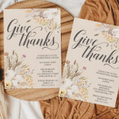 Thanksgiving binnenuitnodiging - diner uitnodigt kaart