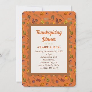 Thanksgiving binnenuitnodiging feestdagenkaart