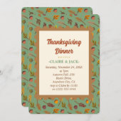 Thanksgiving binnenuitnodiging feestdagenkaart (Voorkant / Achterkant)