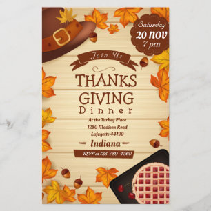 Thanksgiving binnenuitnodiging flyer
