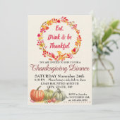Thanksgiving binnenuitnodiging kaart (Staand voorkant)