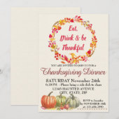 Thanksgiving binnenuitnodiging kaart (Voorkant / Achterkant)