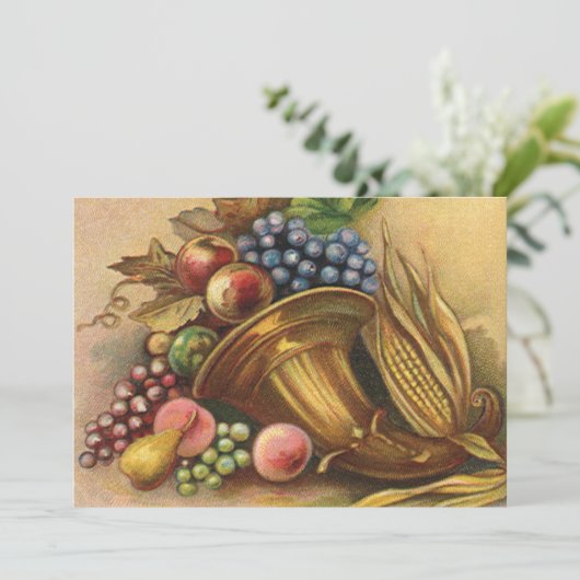 Thanksgiving binnenuitnodiging kaart (Staand voorkant)