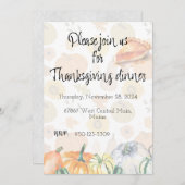 Thanksgiving binnenuitnodiging kaart (Voorkant / Achterkant)