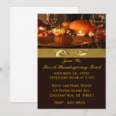 Thanksgiving binnenuitnodiging kaart (Voorkant / Achterkant)