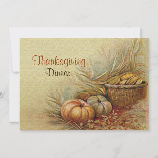Thanksgiving Binnenuitnodiging Kaart (Voorkant)
