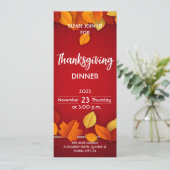Thanksgiving binnenuitnodiging kaart (Staand voorkant)