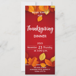 Thanksgiving binnenuitnodiging kaart