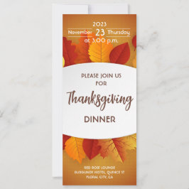 Thanksgiving binnenuitnodiging kaart