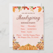Thanksgiving binnenuitnodiging kaart (Voorkant)