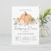 Thanksgiving binnenuitnodiging kaart (Staand voorkant)