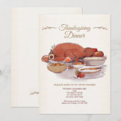 Thanksgiving binnenuitnodiging kaart (Voorkant / Achterkant)