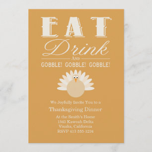 Thanksgiving binnenuitnodiging kaart