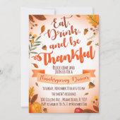 Thanksgiving binnenuitnodiging kaart (Voorkant)