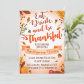 Thanksgiving binnenuitnodiging kaart (Staand voorkant)