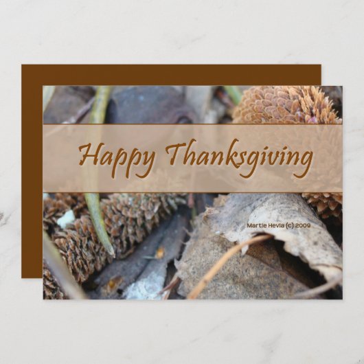 Thanksgiving binnenuitnodiging kaart (Voorkant / Achterkant)