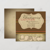 Thanksgiving binnenuitnodiging kaart (Voorkant / Achterkant)