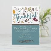 Thanksgiving binnenuitnodiging kaart (Staand voorkant)