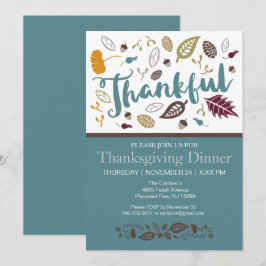 Thanksgiving binnenuitnodiging kaart