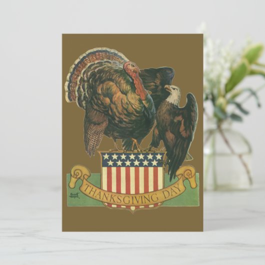 Thanksgiving binnenuitnodiging kaart (Staand voorkant)