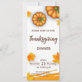 Thanksgiving binnenuitnodiging kaart