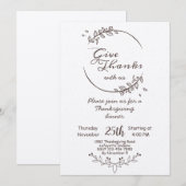 Thanksgiving Binnenuitnodiging Kaart (Voorkant / Achterkant)