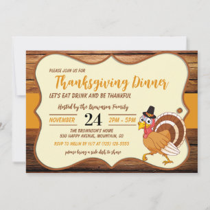 Thanksgiving binnenuitnodiging kaart