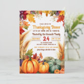 Thanksgiving binnenuitnodiging kaart (Staand voorkant)