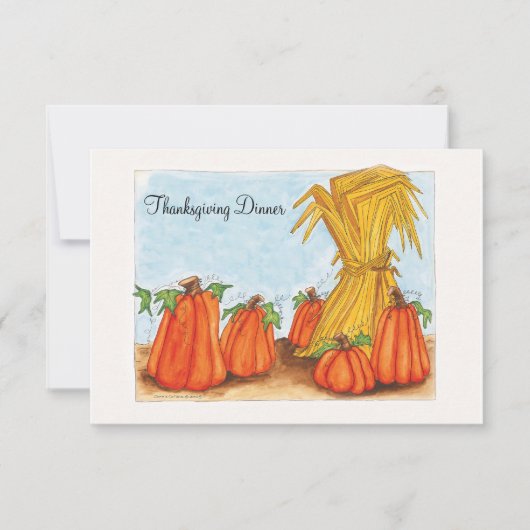 Thanksgiving binnenuitnodiging kaart (Voorkant)