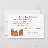 Thanksgiving binnenuitnodiging kaart (Achterkant)