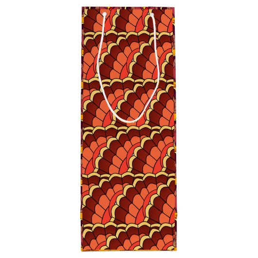 Thanksgiving Bird Wijn Cadeautas (Achterkant)