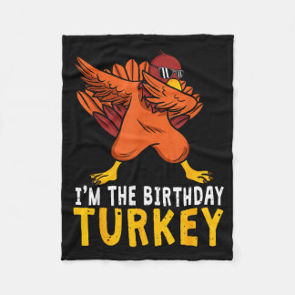 Thanksgiving Birthday Funny Bday Born On Thanksgiv Fleece Deken