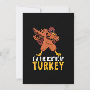 Thanksgiving Birthday Gifts Funny Bday geboren op  Kaart