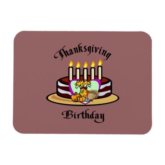 Thanksgiving Birthday Magneet (Horizontaal)