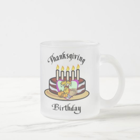 Thanksgiving Birthday Matglas Koffiemok (Rechts)