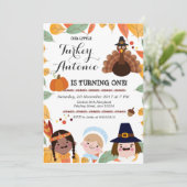 Thanksgiving Birthday Party Invitation Kaart (Staand voorkant)