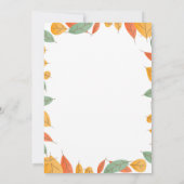 Thanksgiving Birthday Party Invitation Kaart (Achterkant)