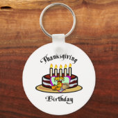 Thanksgiving Birthday Sleutelhanger (Voorkant)