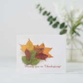 Thanksgiving blad ontbreekt feestdagenkaart (Staand voorkant)