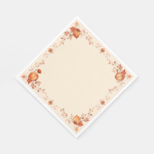 Thanksgiving bladeren en pompoen servet (Hoek)