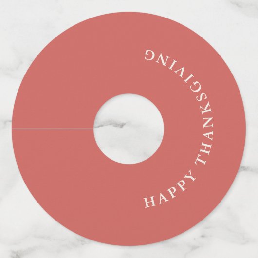 Thanksgiving bladeren wijnglaslabel (Achterkant)