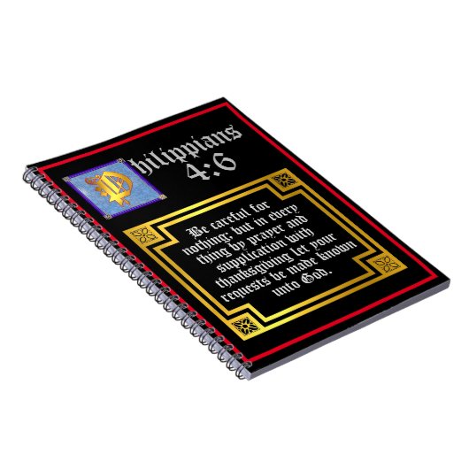 Thanksgiving Blessenaar Philippians 4:6 Bijbelcita Notitieboek (Rechterzijde)