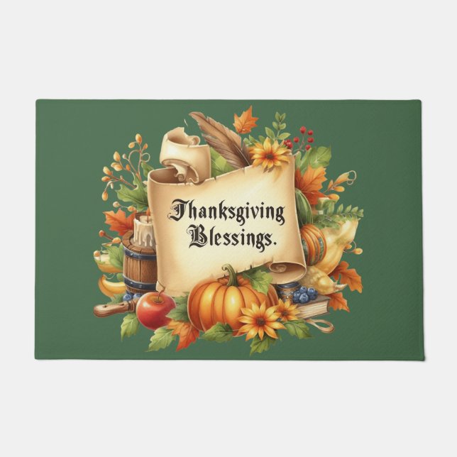 Thanksgiving Blessing Doormat Deurmat (Voorkant)
